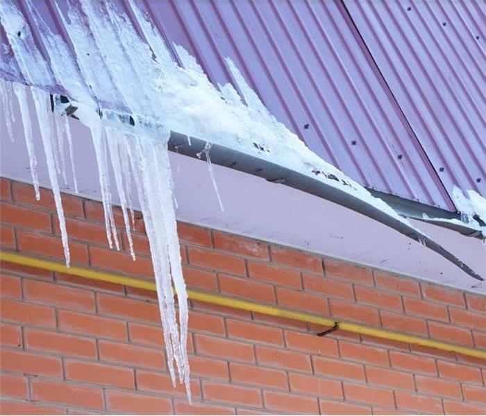 Ice shingles on roof
